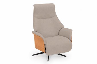 Relaxfauteuil Dokkum in taupe – kleurimpressie