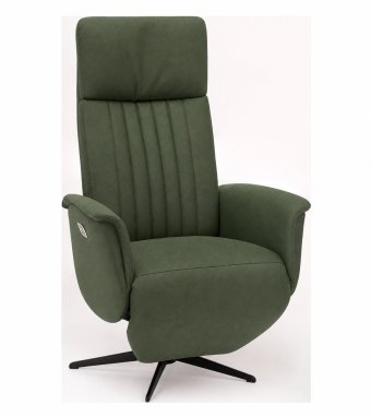 Relaxfauteuil Leerdam in groen – kleurimpressie