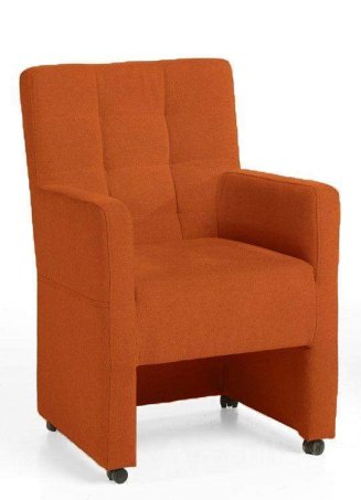 Eetkamerstoel Peter – cognac lederlook stoel