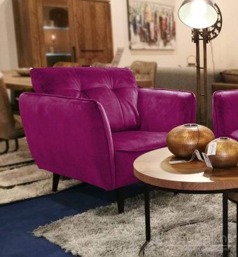 Fauteuil Akker – roze fauteuil