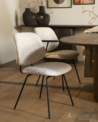 Stoel Jon - Beige Maywood - 95989 – eetkamerstoel