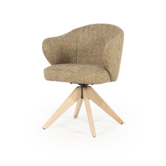 Stoel Connor Naturel - Mosterd Donna - 96347 – eetkamerstoel