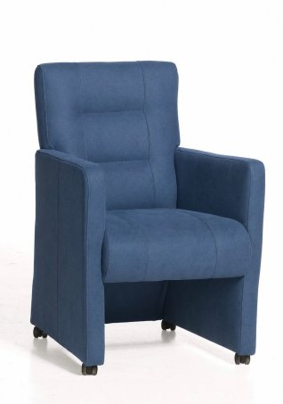 Stoel Donna met wieltjes in blauw – kleurimpressie