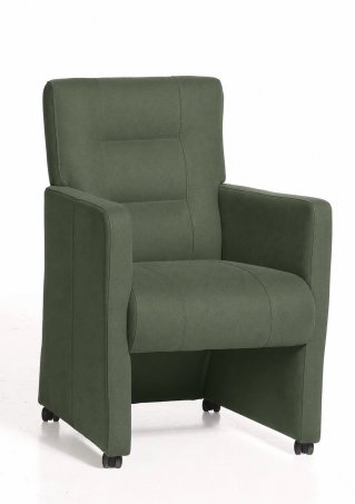 Stoel Donna met wieltjes in groen – kleurimpressie