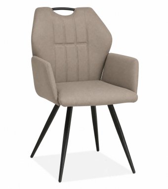 Stoel Puck in taupe – kleurimpressie