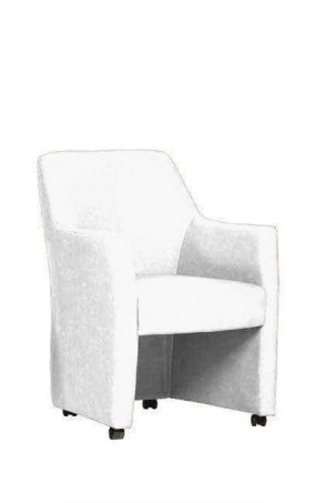Eetkamerstoel Chris – wit ler eetkamerstoelen